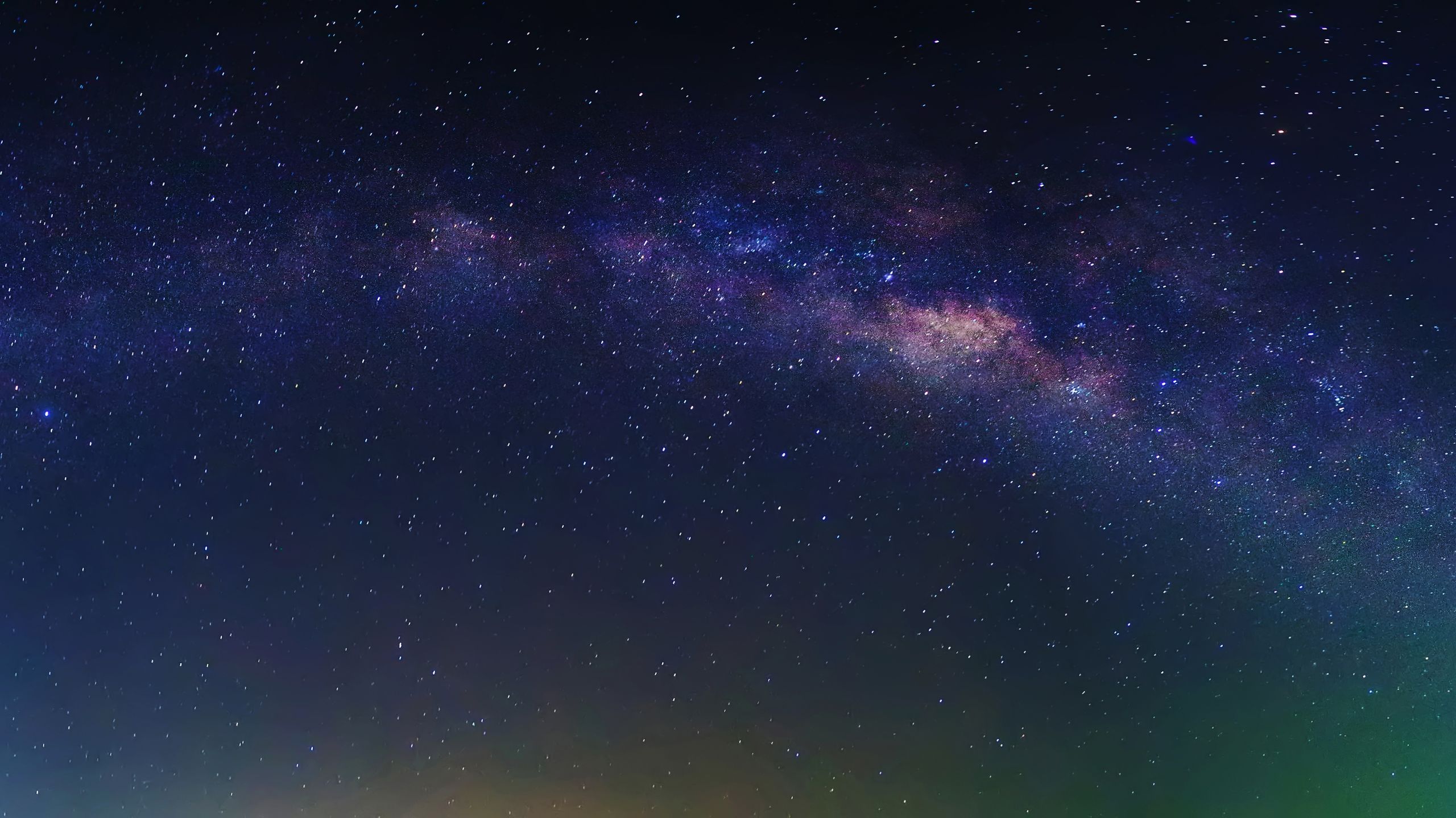 Milky Way with stars and space dust at night