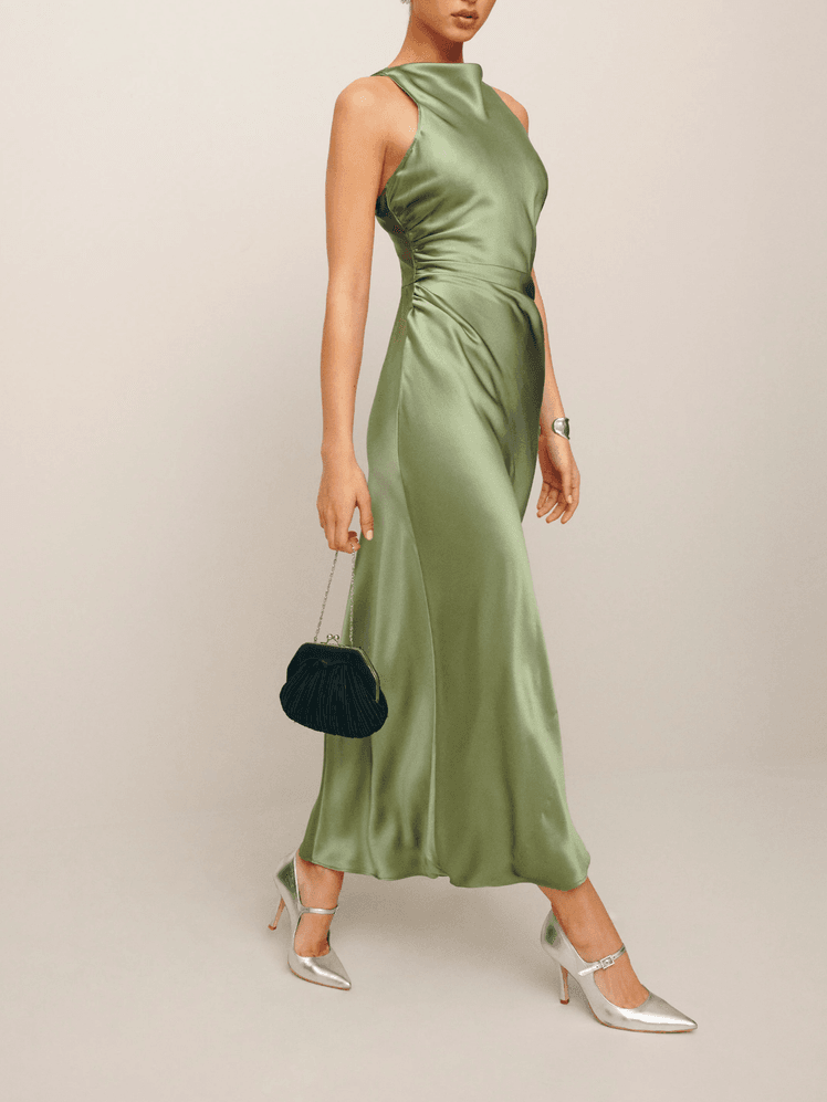 Reformation Casette Silk Dress 