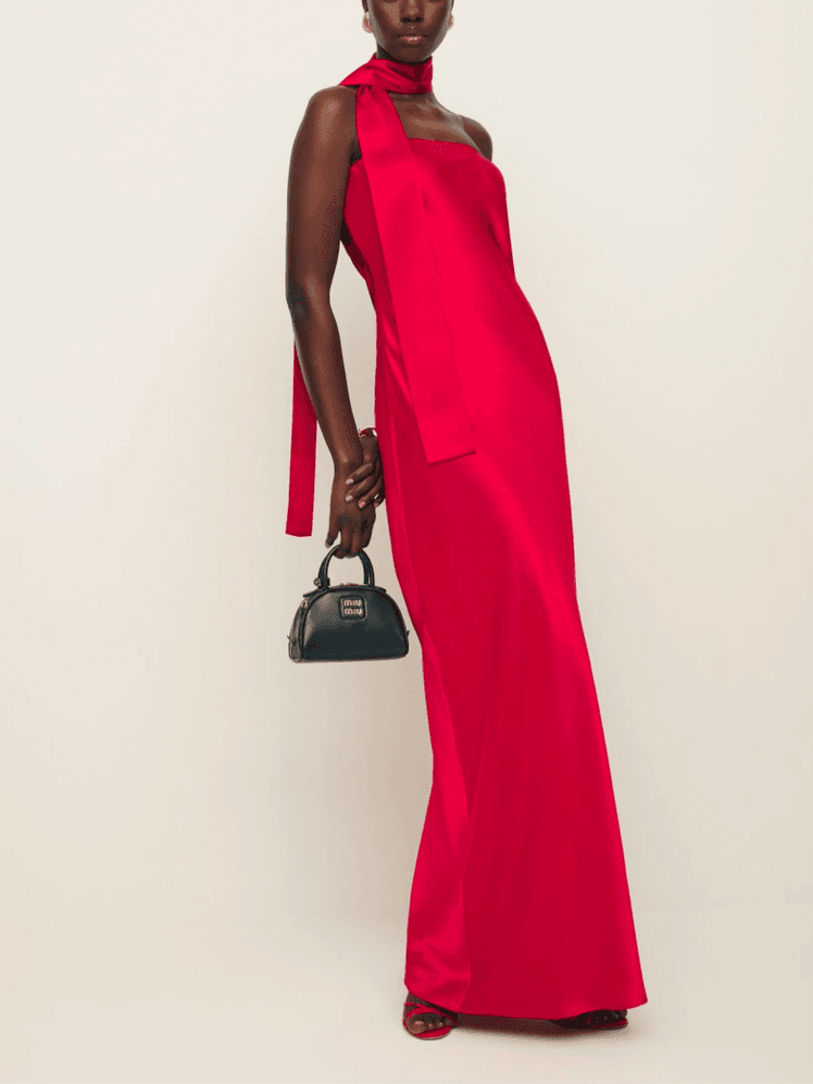 Reformation Oren Silk Dress 