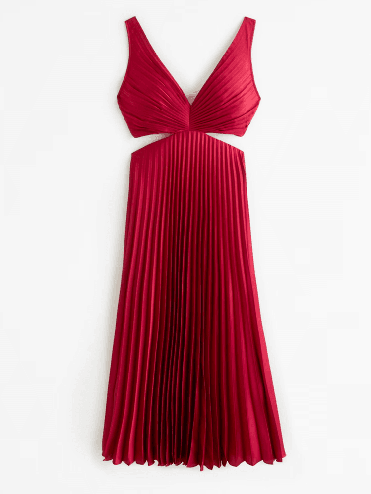The A&F Giselle Pleated Cutout Maxi Dress 